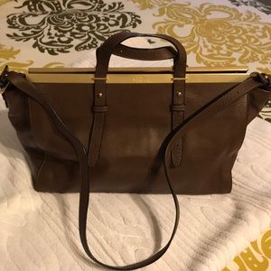 Kate Spade dark tan Leather satchel.